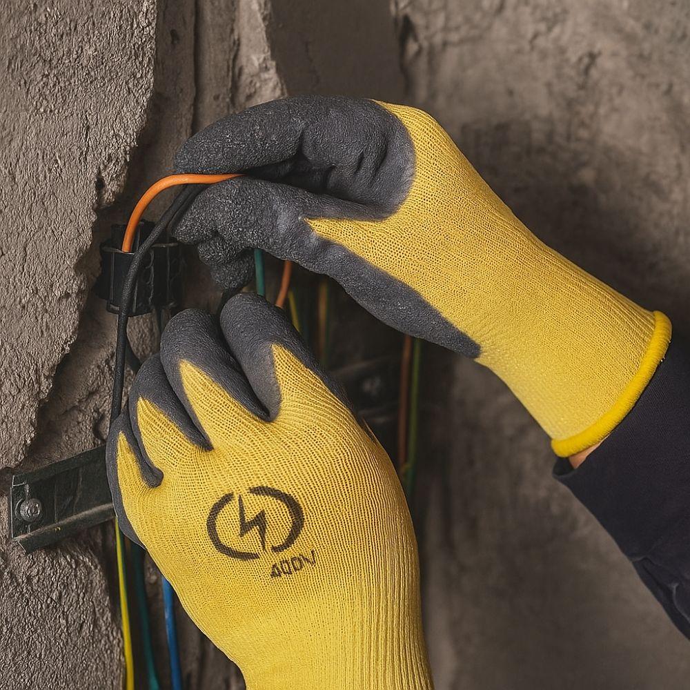 400V Insulating Gloves Nonslip Anti-electricity Gloves Rubber Gloves  Low Voltage 400v