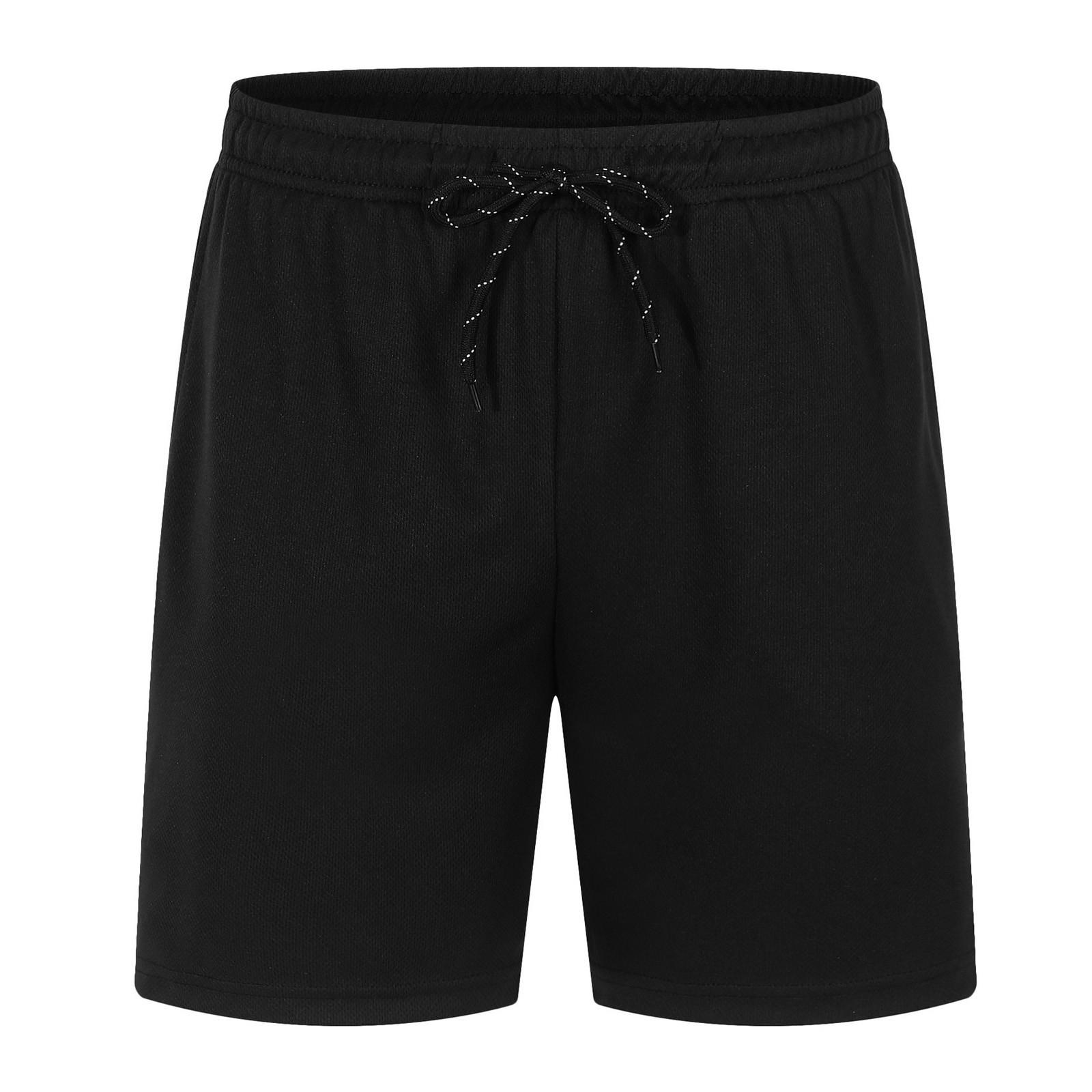 

Мужская мода сплошной цвет повседневные спортивные карманные брюки спортивные короткие брюки брюки S чёрный