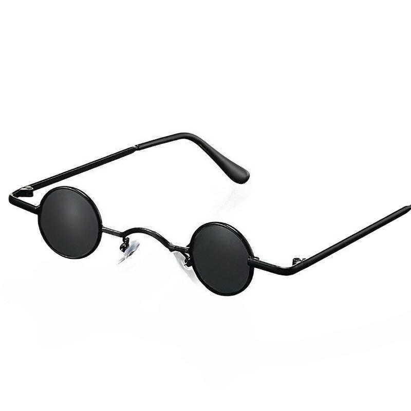 Retro Mini Sunglasses Round Funny UV400 Metal Frame Punk Sun Glasses Mini Sunglasses for Women Men