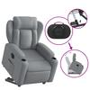 Electric Recliner Chair with Rising Function Light Grey Fabric