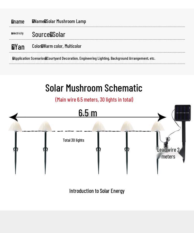 Solar LED Mushroom Garden Lights - Outdoor Lawn and Courtyard Decoration with Flashing Color Strings