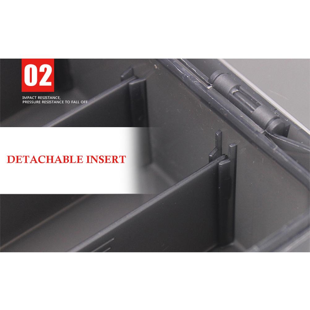 Doppelschichtige Multifunktionale Angelköder Haken Werkzeugbox Durchscheinend Grau Langlebige Angelausrüstungsbox