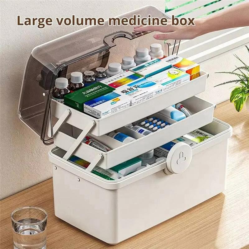 Practical-Multi-Layer Household Storage For Storing Medicines And First-Aid Supplies, Large-Capacity Multi-Layer Box