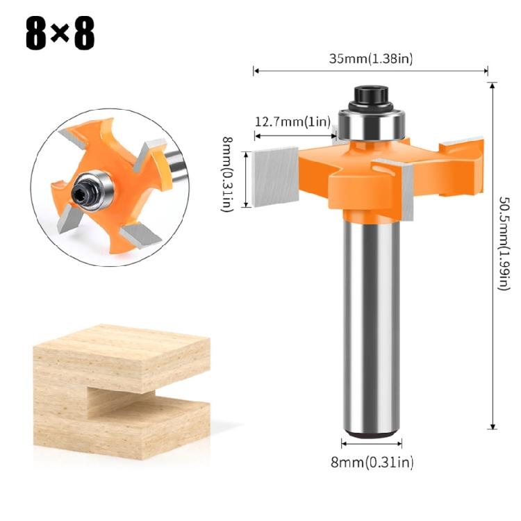 Multipurpose Router Bit Set for Wood Crafting 8mm Shank Disc Grooves Cutter with Accurate Ground Cutting Edges