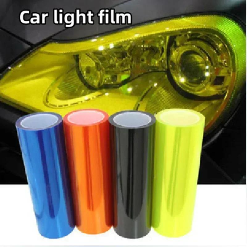 Car headlight tone film Fog light taillight smoke tone pvs film Waterproof film headlight armor film Cars light film sticker