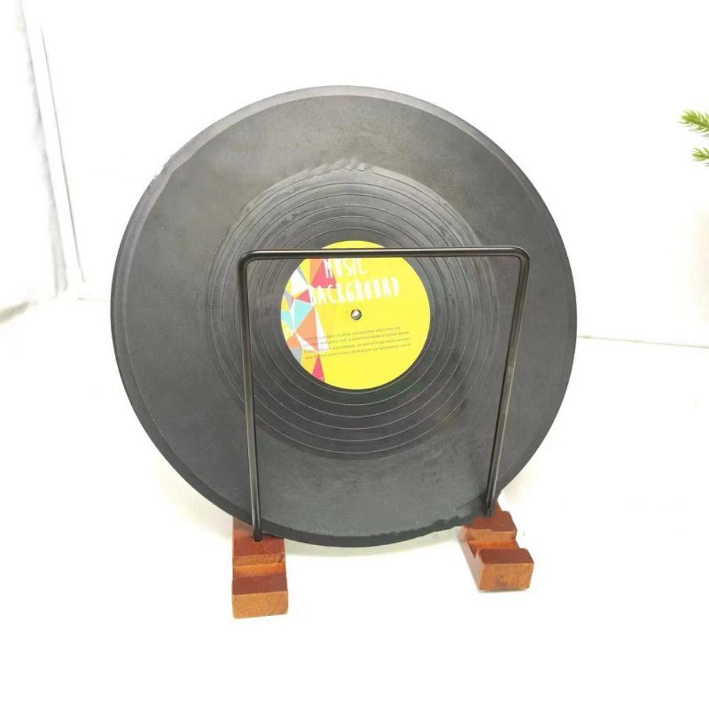 Large Capacity Record Stand Black Iron Deskop Rack Room Decorations Vinyl Record Holder  Books
