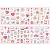 10 Sheetsset Children'S Colorful Glitter Tattoo Stickers Cartoon Animal Unicorn Butterfly Temporary Fake Tattoos Kids Gift