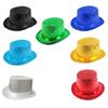 Solid Color Jazz Hat Magician Costume Glitter Top Hat Fashionable Top Hat  Party