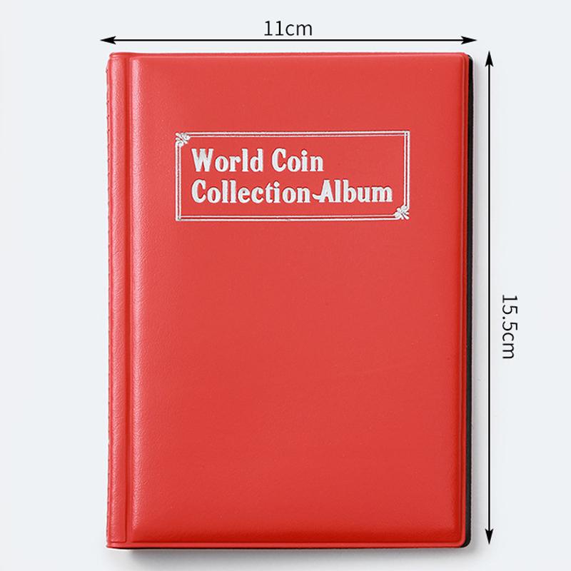 Kniha na sbírku mincí se 120 kapsami 10 stran Držák na sbírku mincí Album Organizér na pamětní mince Úložný prostor