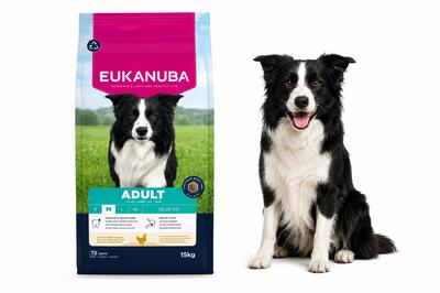 Eukanuba Dry Dog Food for Medium Breed Dogs with Chicken 15kg Adult