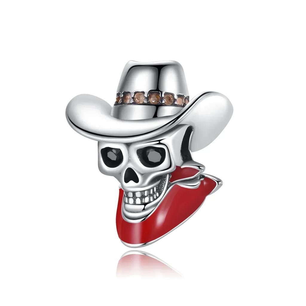 Halloween Copper Skull Charm Luminous Pumpkin Ghost Clown Bead Pendant Ring Necklace Bracelet Diy Jewelry Gift