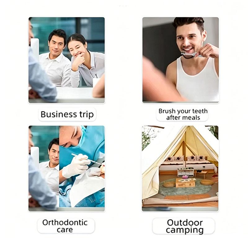 Travel Dental Brush Mini Outdoor Camping Folding Portable Disposable Travel Toothbrush Adults Teeth Brushes YAS08