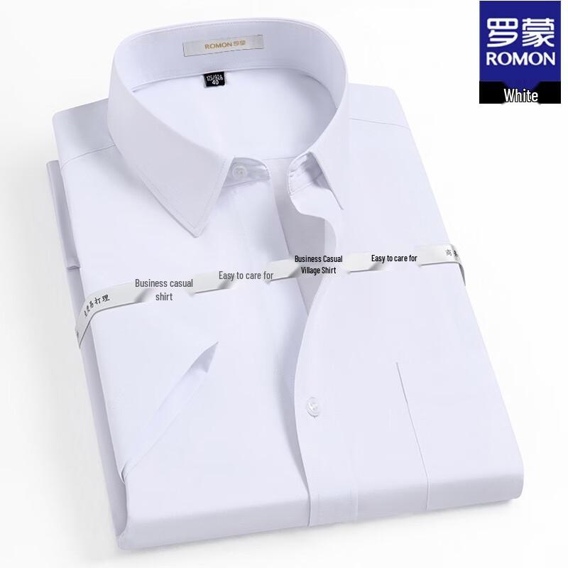 

ROMON Men s Business Casual Short Sleeve Shirt 38