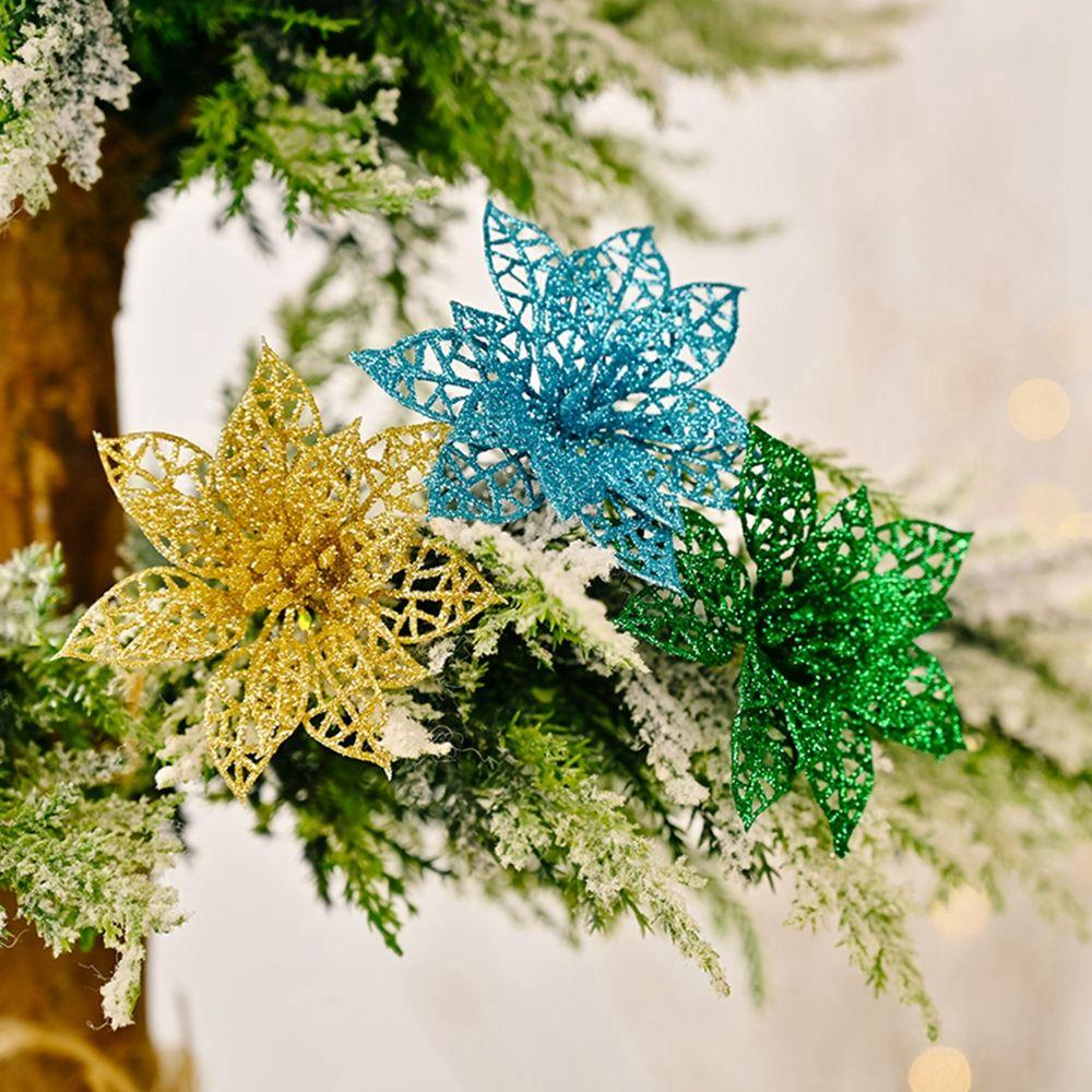 Supplies Party Poinsettia Christmas Decoration Christmas Flowers Xmas Supplies Xmas Tree Ornaments