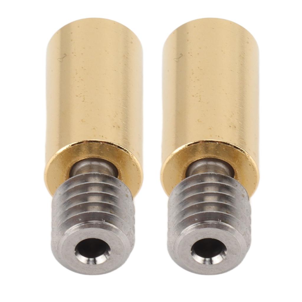 2PCS Bimetal Heatbreak Ti Alloy Brass Thermal Barrel Feeding Tube 3D Printer Accessories