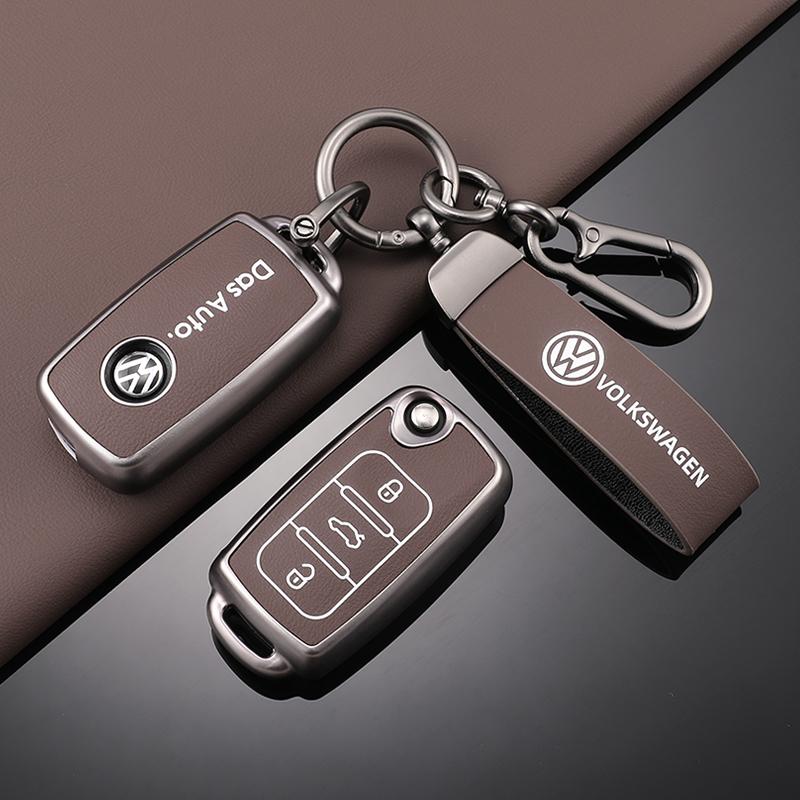 Pentru VOLKSWAGEN VW Carcasă Cover Shell din Piele pentru Cheie Auto Remote Pentru Volkswagen VW Polo Golf Passat Tiguan Beetle Caddy T5 Up Eos Keych