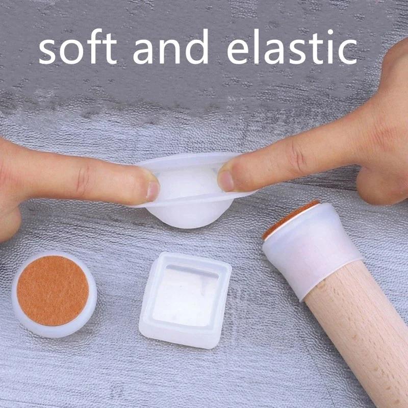 16 buc Capace pentru picioare de scaune din silicon Tampoane de protecție pentru picioare Mobilier Huse de masă șosete dopuri Acoperire pentru mobilier Picioare de nivelare Decor acasă