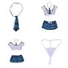Women School Girl Uniform Costume Lingerie Halloween Sexy Fancy Dress Outfit