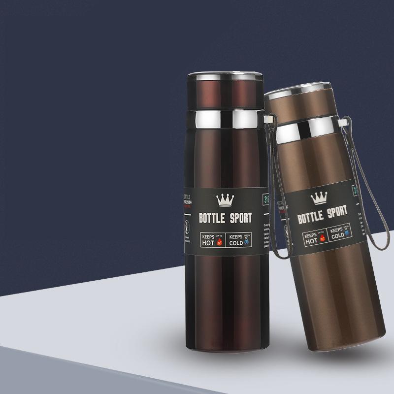Θερμός Μεγάλης Χωρητικότητας 800ml/1000ml Φιάλες κενού Φορητό Θερμός από Ανοξείδωτο Ατσάλι Παγούρι Κούπα Ταξιδιού για Τσάι Θερμός Γραφείου