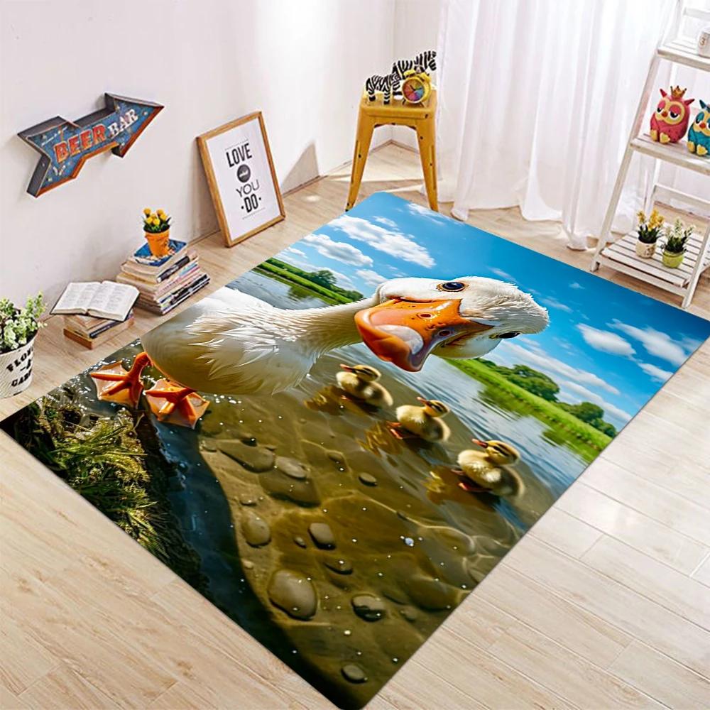 Animal Headshot Printed Carpet Living Room Sofa Bedroom Study Kitchen Entrance Mat Anti Slip Lightweight Home Decoration Carpet