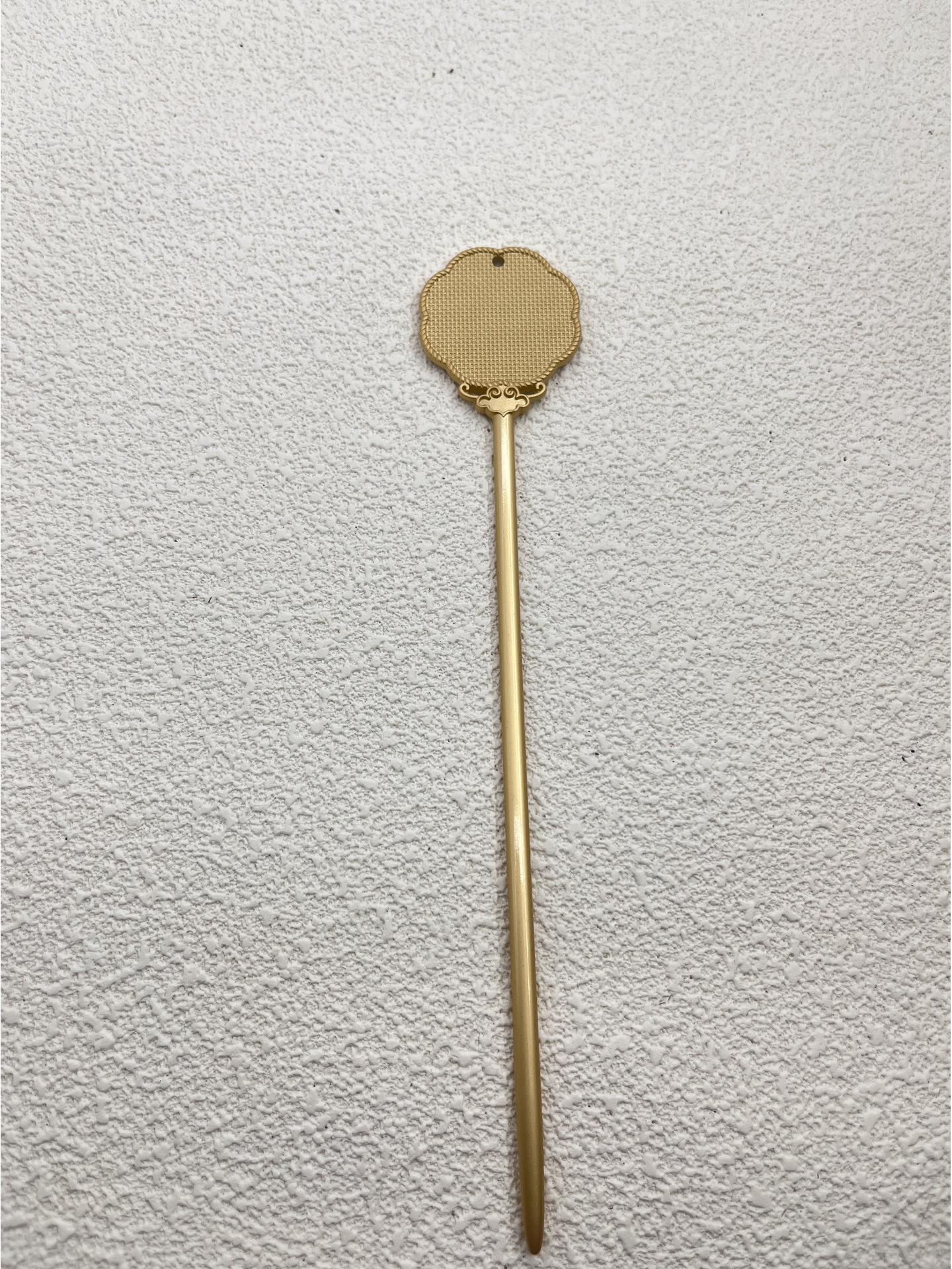 

Синяя Заготовка для Китайской Заколки с Вышивкой и Обмоткой Тканью