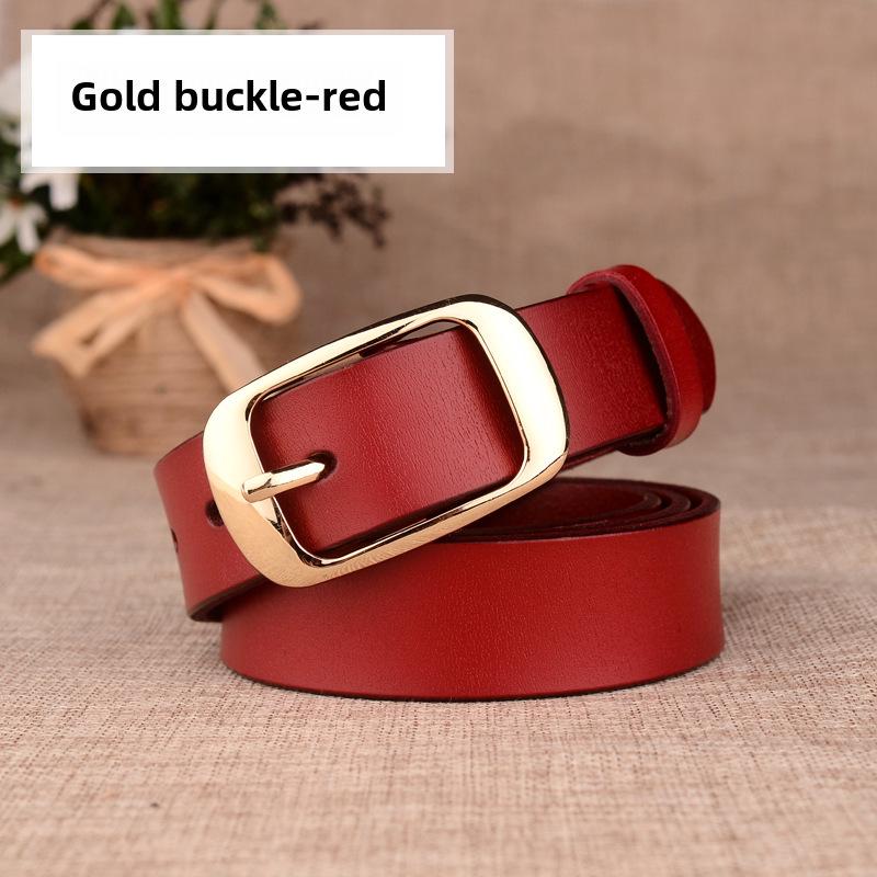 Curea de damă din piele naturală de vacă – Accesoriu de talie casual la modă și versatil.