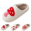 Fuzzy Flip Flop Slippers For Women Comfortable Home Cute Cartoon Love Shape Winter Cotton Slippers Men And Chaussures Femmes