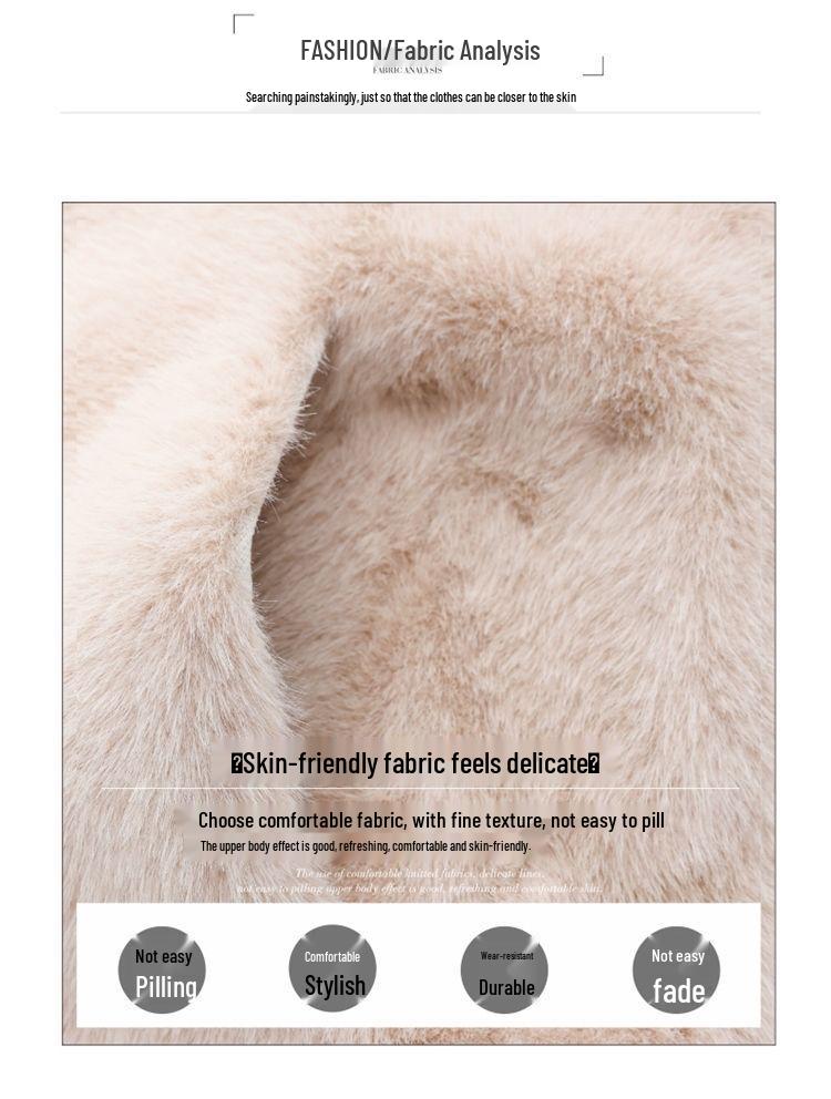 Women's Short Mink Velvet Coat - Autumn/Winter, Plus Size, Thick Fur Cardigan