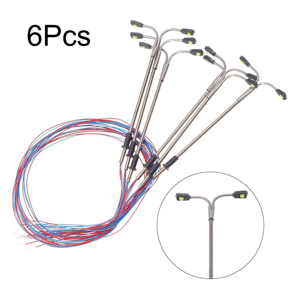 

6 шт. Миниатюрный ландшафтный фонарь-модель для маленьких аллей и автостоянок 5.5cm double light A
