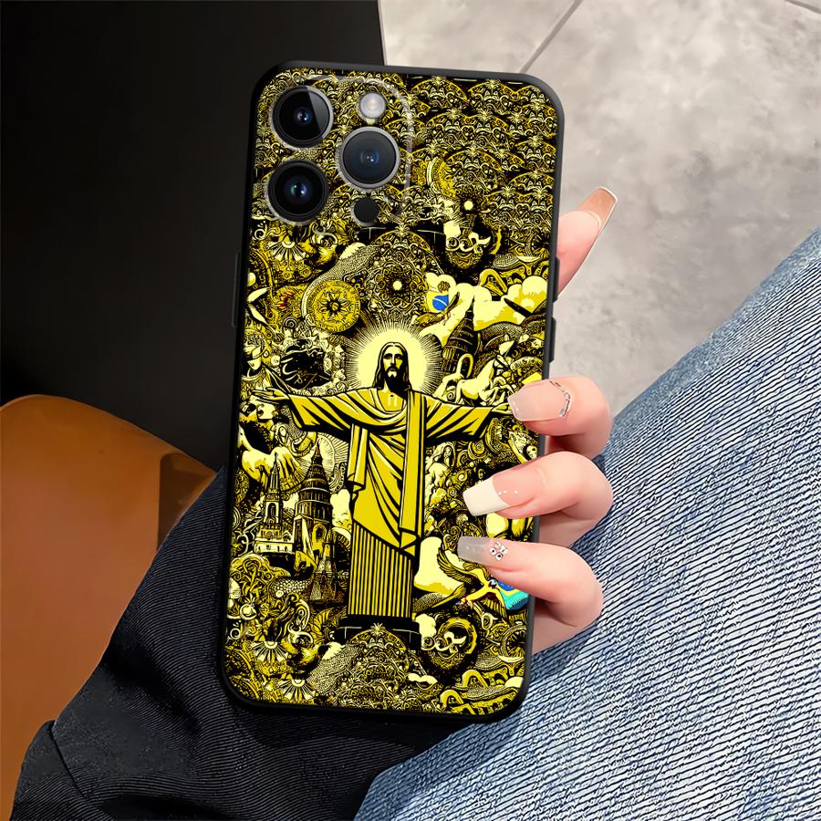

Cover Case for Apple iPhone XR XS MAX 11 14 Air 13 17 Pro Max 12 16 15 Pro 7 8 God Jesus Shell Capa iPhone 13 Pro Max