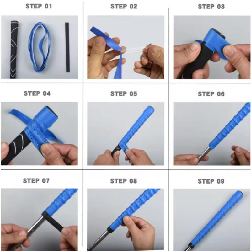 Golf Club Grip Tape Golf Grip Wrapping Tapes Non-slip Sweatproof PU Wrapping Quick Replacement Golf Club Grip Solution 5