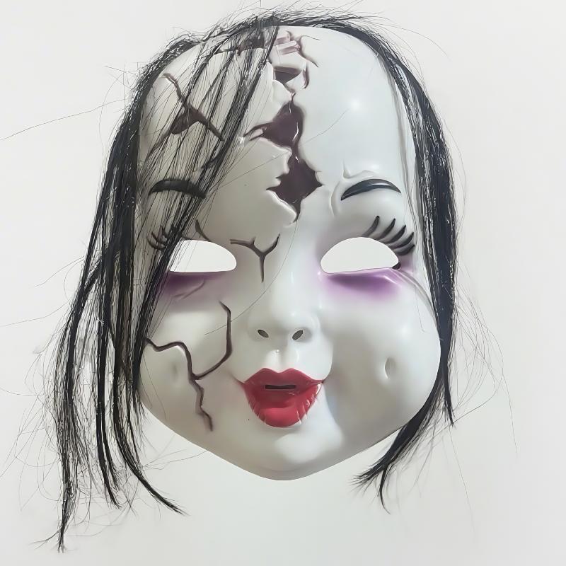 1Pcs Scary Ghost Mask Costume Props Chucky Ghost Doll Mask Halloween Full Face Helmet Masquerade Scary Cosplay Party Headwear