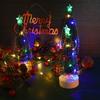 3Pcs/Set Glowing Small Pine Trees Lights Mini Ornaments Artificial LED Desktop Decoration Cedar with Top Star