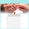 Nail Art Brush Set 15 Pcs With Long Wooden Handles For Professional Manicure And Design