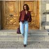 Vintage Solid Color Women Coat Vest Fashion O-neck Sleeveless Embroidery Female Coats 2025 Spring Autumn Urban Lady Streetwear