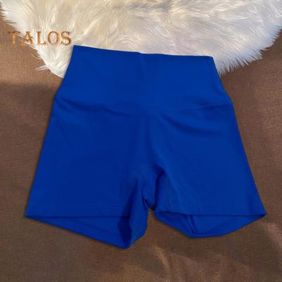 Yoga Shorts Slim Fit High Elasticity Tummy Control Seamless Quick Dry Anti-exposure Butt Lifted High Waist Jogging Running Sports Shorts