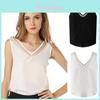 Stylish Sleeveless Sheer Chiffon V-neck Vest Streetwear Fashion Top Comfortable Cool