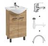 Badezimmer-Set, Schrank mit Waschbecken, 50 cm, Craft-Eiche Mea