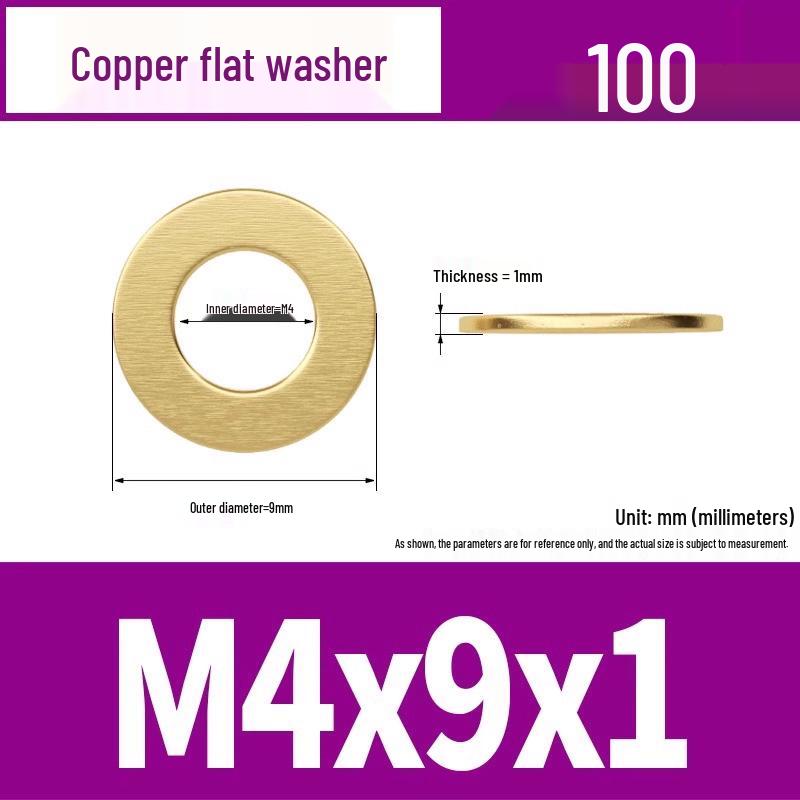 Ultra-Thin Brass Flat Washer Round Shim (Sizes M2-M20)