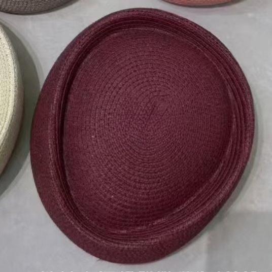 2026 Summer Paper Straw Uniform Party Stewardess Teardrop Hat for Women Hostess Fashion Pillbox Hat Vintage Painter Berets Hat