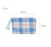 1PCS Women's Small Plaid Floral Cosmetic Bags Retro Ladies Lipstick Storage Bag Pouch Zipper Female Travel Makeup Case Handbags