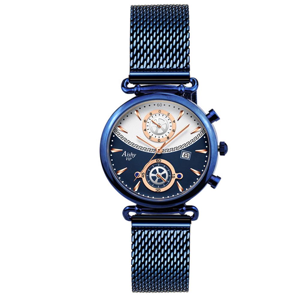 Aishy Waterproof Stainless Steel Couple Quartz Watches - Hot-Selling New Model for Students