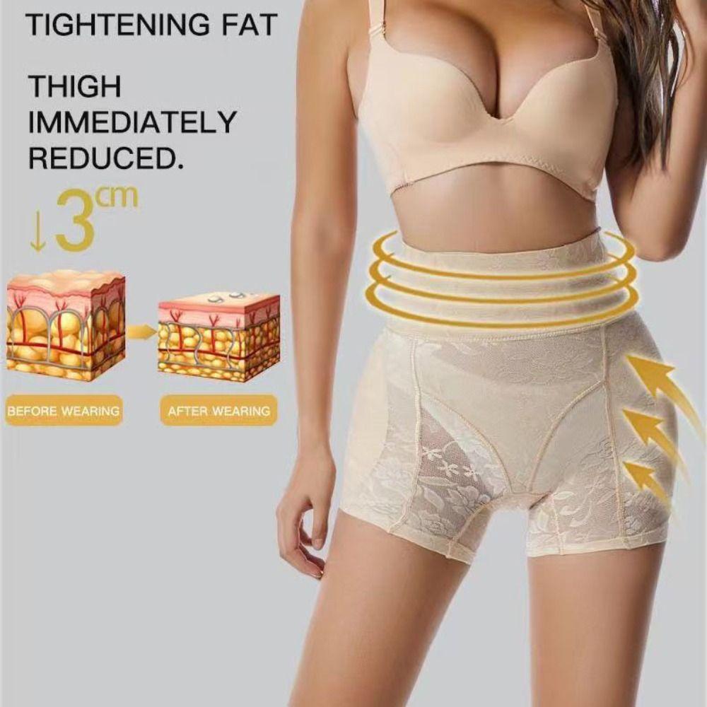 Shapers Slimming Shapewear with Pads Lace Mesh Butt Lifting Briefs Body Shaping Panties Ladies