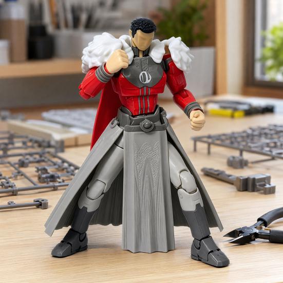Yousheng 3D Printed Action Figure, DIY Posable Cartoon Character Model, Multi-Jointed Movable Dummy Decoration, Collectible Gift for Animation Lovers