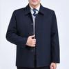Men's Lightweight Casual Jacket - Spring/Autumn Style, Turn-Down Collar, Button Closure, Loose Fit for Middle-Aged and Elderly.