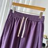 Autumn Plus Size Women's Elastic Waist Drawstring Loose High Stretch Cuffed Straight Leg Casual Pants