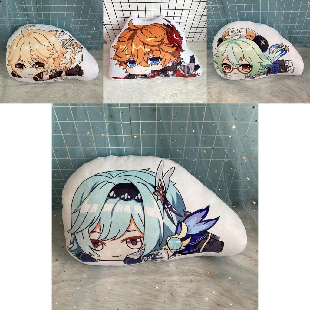Cute Genshin Impact Zhongli Nilou Sucrose Sleepy Plush Doll Cushion Pillow Xmas Gift