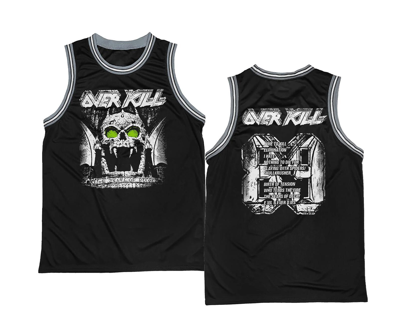 The Years Of Decay Overkill Basketball Jersey 3D AOP Unisex S-6XL 1V1141 XXXXL
