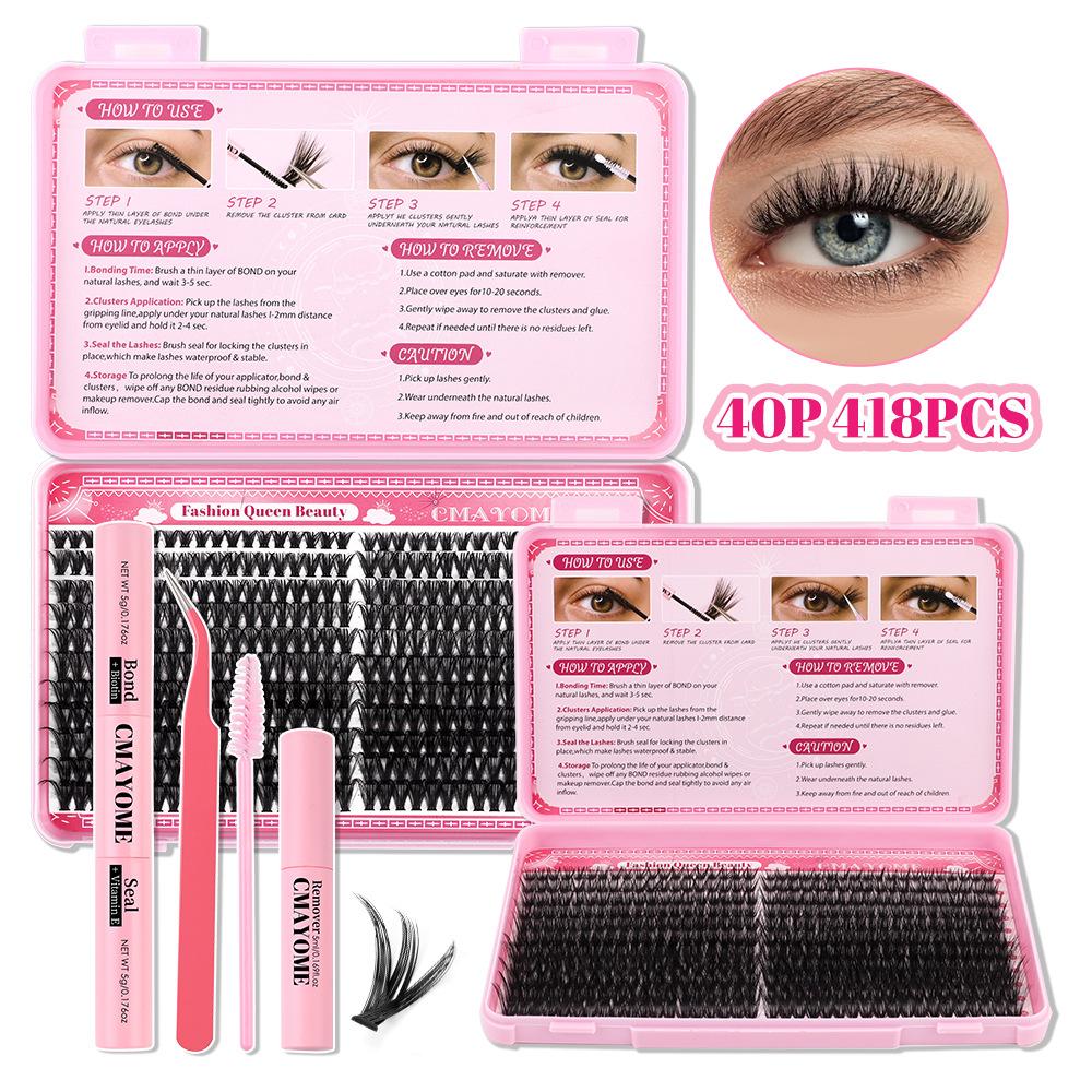 D-Song Single Cluster False Eyelash Extension Set 30P100Pdiy Segmented Grafting Natural Dense Hair