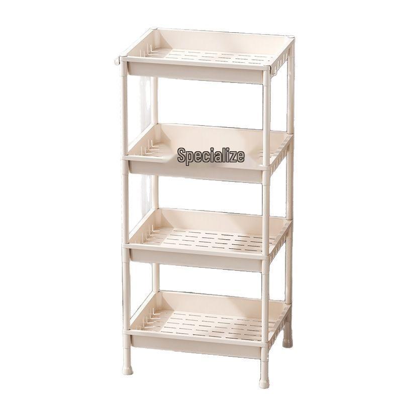 Punch-Free Floor Standing Bathroom Corner Storage Rack